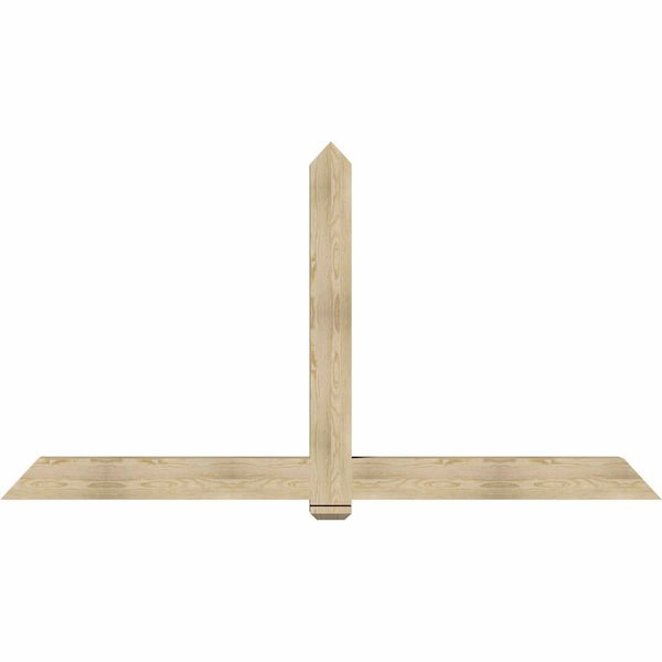 Ekena Millwork Eugene Rough Sawn Timber Gable Bracket, Douglas Fir, 96"W x 52"H x 6"D x 6"F, 13/12 Pitch GBW096X52X0606EUG00RDF - main